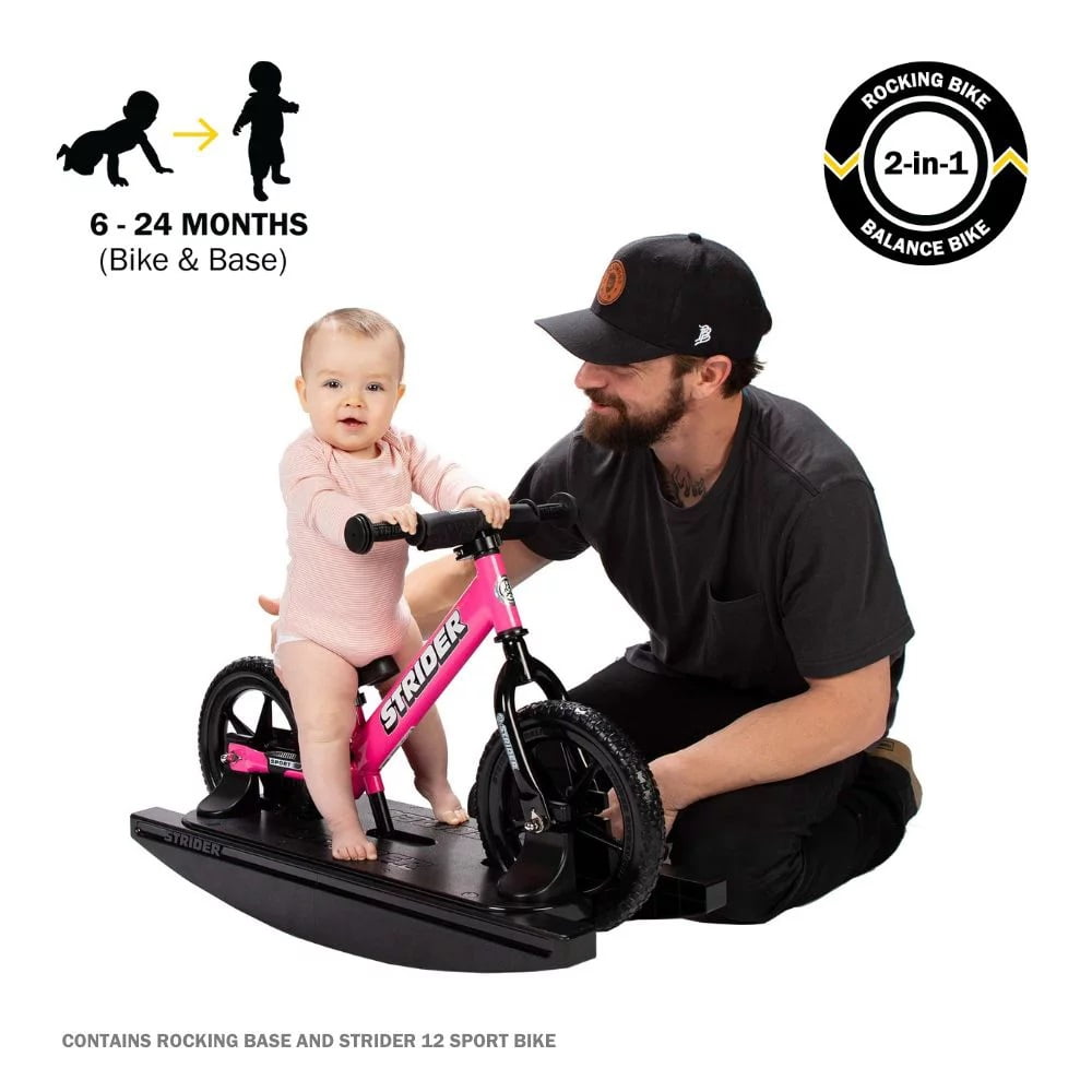 Strider - 12 Sport 2-in-1 Rocking Bike, Ages 6 months to 5