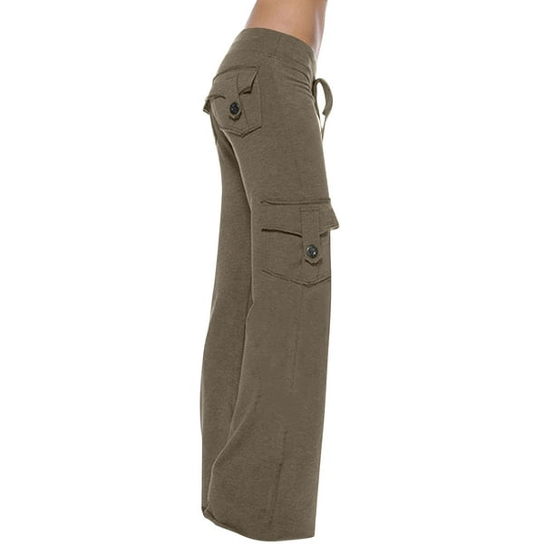 Bootcut Yoga Pants Women's Stretch Workout Relax Fit Super Soft Cargo