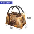 thumbnail image 2 of Easygdp Vintage Sunflower Cow Bolsa de Almuerzo Insulada Reutilizable, Bolsa de Mano y Bandolera para Oficina, Trabajo, Viajes, 2 of 6