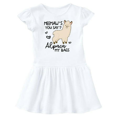 

Inktastic Meemaw s You Say Alpaca My Bags Gift Baby Girl Dress