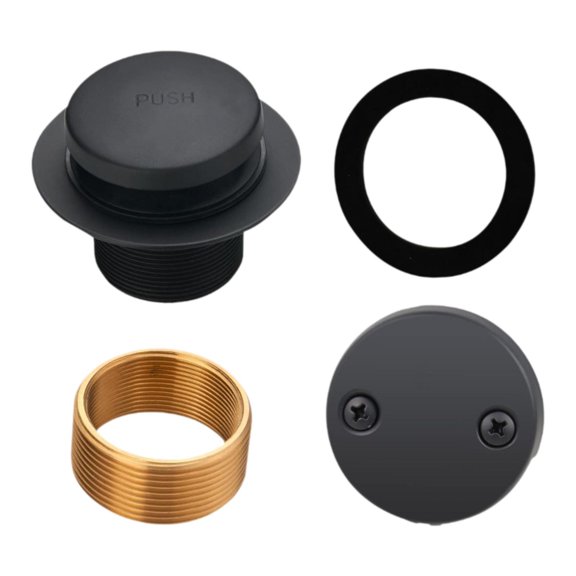 deevoka Bathtub Drain Tip Anti Clogging Tub Drain Trim Set for Bedroom Bathroom Sink Black
