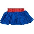 thumbnail image 4 of Marvel Avengers Spider-Man Tulle Cosplay Dress Leggings and Headband 3 Piece Newborn to Little Kid, 4 of 9