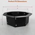 thumbnail image 3 of Simond Store Black Outdoor Octagon Fire Pit Ring/Insert for Camping,- DIY Fire Pit Rim Liner Above or in-Ground, 3 of 9