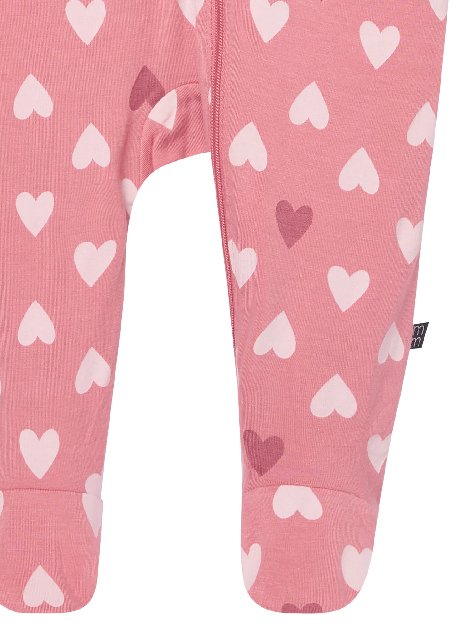 Modern Moments by Gerber Baby Neutral Viscose Valentine's Day Two-Way Zip Sleep 'N Play Footed Pajamas, Sizes Newborn - 6/9 Months