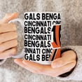 thumbnail image 3 of Rico Industries Nfl Football Cincinnati Bengals Taza De Café De Cerámica Blanca De 15 Onzas, 3 of 5