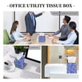 thumbnail image 6 of Uemuo Colorful Mushrooms Tissue Box Cover Holder, Square with Bottom Belt - PVC Leather Decorative Organizer for Tabletop, Bathroom, Car, Office, 6 of 8