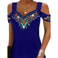 thumbnail image 5 of Gvmfive Women Summer Boho Printed T-shirt Dress Short Sleeve Casual Loose Dress, 5 of 6