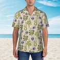 thumbnail image 4 of Daiia Skull Snake Hawaiian Shirt for Men Gentle Cotton Regular Short Sleeve Casual-Large, 4 of 9