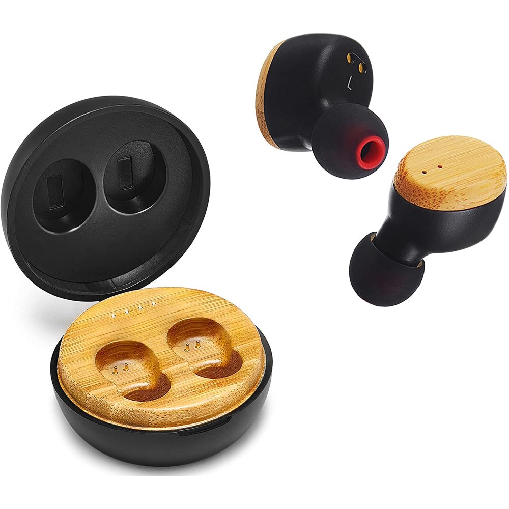 Symphonized SNRGY True Wireless Wood Earbuds Headphones with Charging