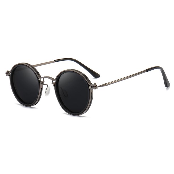 Gafas de sol de moda para mujer, gafas de sol redondas punk para conducir, gafas de sol unisex con degradado