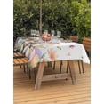 thumbnail image 2 of Spring Easter Sheep Outdoor Tablecloth - 60x102 Inch Rectangle Dining Table Cover, Colorful Eggs Floral Botanical Waterproof Outdoor Table Cloth with Umbrella Hole & Zipper for Picnic/Patio/Party, 2 of 7