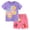 Purple, variant on NIEWTR Toddler Baby Girl Summer Outfits Short Sleeve T-Shirt and Shorts 2Pcs Clothes Set for Girls Cute Infant Outfits(Purple,6-7 Years)