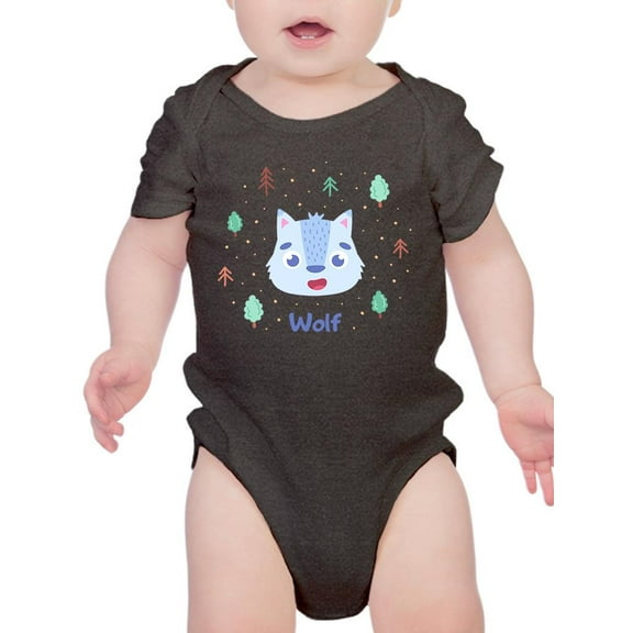 Cute Baby Wolf Face Bodysuit Infant -Image by Shutterstock,  24 Months