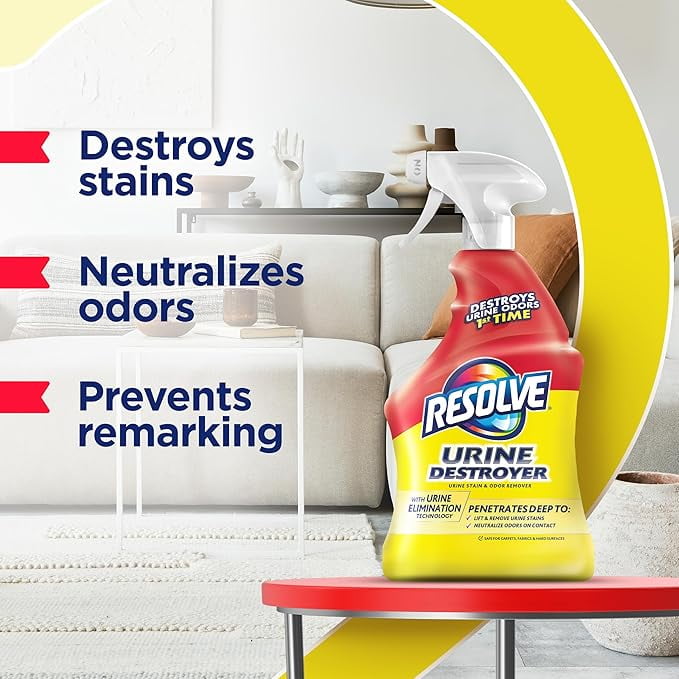 RE:SOLVE Urine Destroyer Carpet Pet Stain Cleaner Solution 32 oz