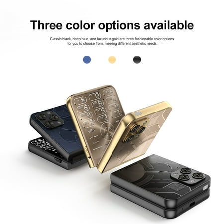 2024 SERVO Flilo9 3G WCDMA Cellphone Foldable 2 SIM Card Speed Dial Blacklist Type-C Flip Mobile Phone 2.6“ Displa
