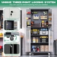 thumbnail image 5 of IKIMI 6-Piece Garage Storage Cabinet Set, Garage Storage Cabinets System Workshop Set with Drawers, 2 * Tall Garage Storage Tool Cabinets and 4 * Tool Cabinet with Wheels - Gray, 5 of 16