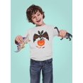 thumbnail image 2 of Bat With Pumpkin Long Sleeve Toddler -Image by Shutterstock,  3 Toddler, 2 of 4