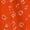 Burnt Orange Floral, variant on Women's Floral Print 3/4 Sleeve Casual Blouse with Round Neck
