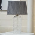 thumbnail image 5 of Noaman Luxora Table Lamp, 21in Height Modern LED Bedside Desk Lamp with Gold Base & Clear Glass Body, Grey Fabric Shade, 110-120V, E12 Bulb Compatible, 5 of 12