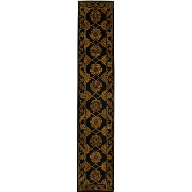 SAFAVIEH Heritage Collection 2'3" x 20' Black HG314A Handmade Traditional Oriental Premium Wool Runner Rug