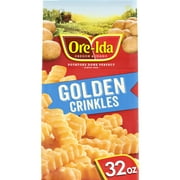 Ore-Ida Golden Crinkles, Crinkle Cut Fries, French Fried Frozen Potatoes, 32 oz Bag