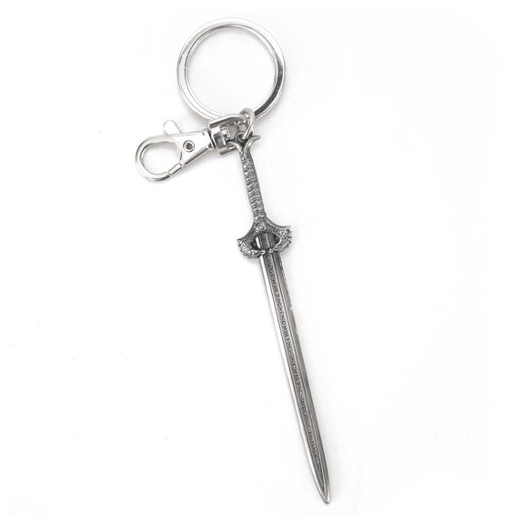 DC Girls Wonder Woman Sword Pewter Key Ring - Wonder Woman Sword Backpack Keychains for Boys and Girls, Cute Keychain Accessories for Purse, Comic Key Ring Charms for DC Fans - 6 Inches