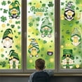 thumbnail image 6 of 9 Sheets Patricks Day Window Clings Leprechaun Green Double Sided Print Shamrock Irish Window Stickers Decals, 6 of 11