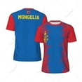 thumbnail image 2 of Exclusive design Mongolia Flag Grain 3D Printed Men For Running Bike Soccer Tennis Fitness Sports tshirt Mesh Fans Short T-shirt, 2 of 11