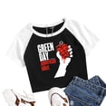 thumbnail image 2 of Green Day Saviors Band Merch Camiseta corta con cuello redondo para niñas, Tops de regalo para fanáticos de verano, 2 of 5