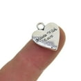 thumbnail image 3 of Colgantes de encantos de corazón Baoblaze 20 piezas plata, 3 of 8