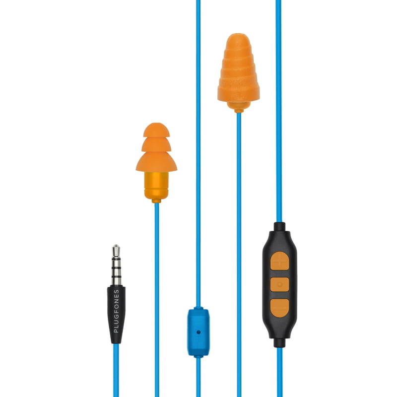 Plugfones ComforTwist 23 dB Reusable Soft Foam Replacement Ear Plugs Orange 
