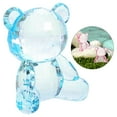 thumbnail image 5 of Set of 4 Garden Bear Figurine Transparent Decoration Aquarium Figurines Toys, 5 of 8
