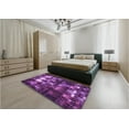 thumbnail image 4 of Ahgly Company Indoor Square Patterned Purple Area Rugs, 3' Square, 4 of 6