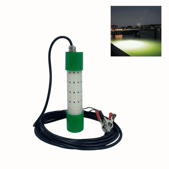 LIKSEA Brand  Fishing Light Underwater 12V 100W 12000LM Yellow Led Submersible Night Boat