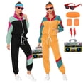 thumbnail image 2 of Disfraz de fantasía hippie de los años 80 y 90 para mujer, disfraz de fiesta disco, cosplay, para mujer adulta, para Halloween, carnaval, ropa rockera vintage, hip-hop, 2 of 5