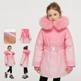 thumbnail image 2 of KAUOD Teen Girls Winter Coats Faux-F𝐮r Hood Parka Coats Puffer Jackets Kids Waterproof Thick Warm down Outwear Clothes, 2 of 9