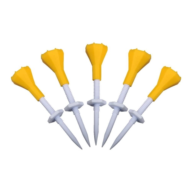 Accesorios de golf Soportes de golf de altura ajustable para práctica Amarillo 5 piezas
