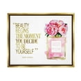 thumbnail image 5 of Stupell Industries Fashion Designer Perfume Gold Pink Watercolor Inspirational Word Metallic Gold Framed Floating Canvas Wall Art, 16x20, by Amanda Greenwood, 5 of 5