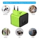 thumbnail image 5 of Adaptador de corriente universal para viajes internacionales con cargador de pared inteligente de alta velocidad 2.4A 4xUSB, adaptador europeo, adaptadores de enchufes de salida de CA en todo el, 5 of 6