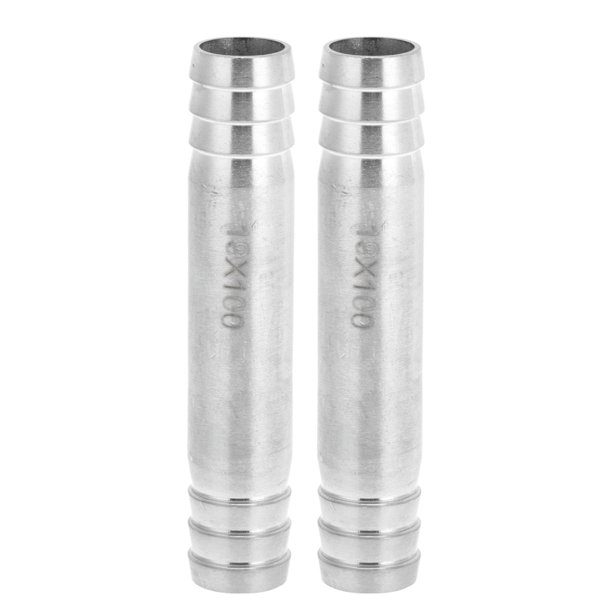 Conectores de manguera Barb de Unique Bargains para aire, agua, aceite, gas, combustible, conector de tubo de manguera de 3/4", longitud de 3.9", acero inoxidable 304, 2 piezas