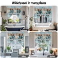 thumbnail image 6 of Swag Curtain Valances Teal Wood Grain Swag Valances for Kitchen Windows Starfish Life Is Better at The Beach Short Topper Curtains Valance Tier Pair for Kitchen Bedroom Living Room Bathroom 28"x36", 6 of 8