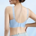 thumbnail image 3 of Besolor Womens Plus Size Bras No Underwire Seamless Full Coverage Supportive Breathable Comfy Everyday Bra(3X-Large,Blue), 3 of 5