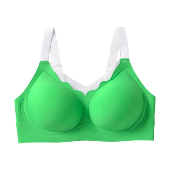 Stamzod Women's Plus Size Jelly Bra Push Up Seamless Bra No Underwire Wireless Supportive Bras for Women