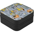 thumbnail image 3 of GZHJMY Funny Construction Vehicles Travel Jewelry Organizer Portable PU Leather Jewelry Box for Womens Earring Necklace Bracelets, 3 of 7