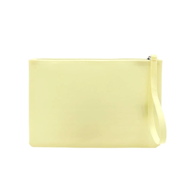 Bolsa George para Mujer Accesoria Mini Transparente con Cierre Amarillo