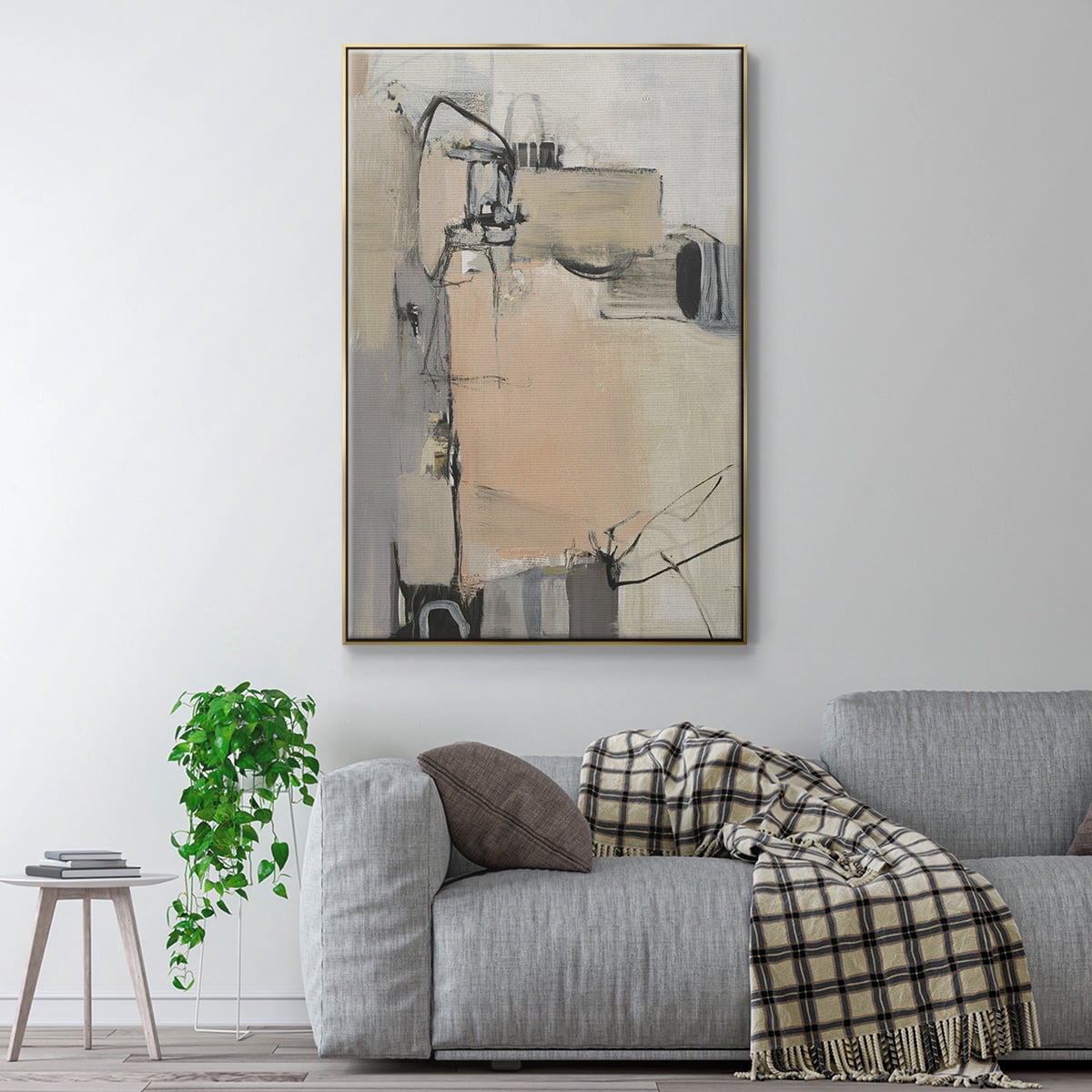 Sandstone Framed Premium Gallery Wrapped Canvas - Ready to Hang - 27 x 41 - Gold Floating Frame