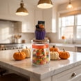 thumbnail image 4 of Halloween Candy Jar, Decorative Glass Storage Container with Resin Topper Lid for Fall Tabletop Centerpiece, Cork Sealed Treat Canister for Party Decor and Small Keepsake Organization, 4 of 8