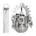 thumbnail image 3 of Boquilla giratoria para chorro de alcantarillado, limpieza de raíces, grasa y lodo, acero con cadenas de eslabones 0375 40L por minuto, 3 of 9