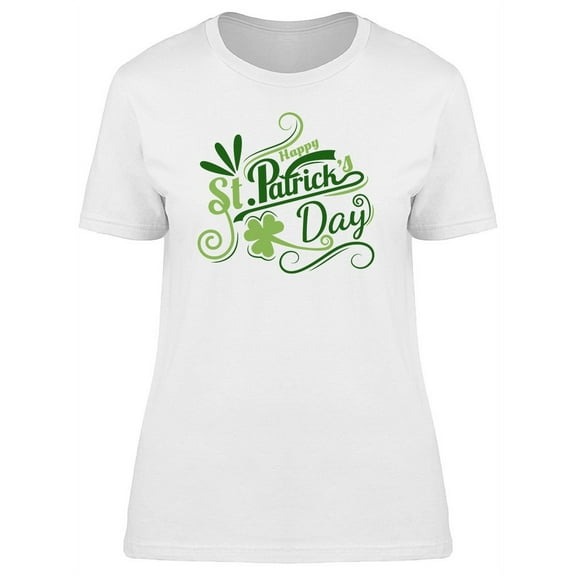 Green Handwriting Of St Patricks T-Shirt Women -Image by Shutterstock, Female Medium