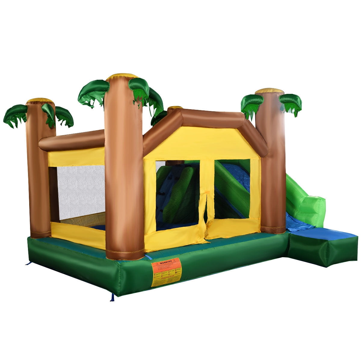 costway inflatable moonwalk slide bounce house with storage bag